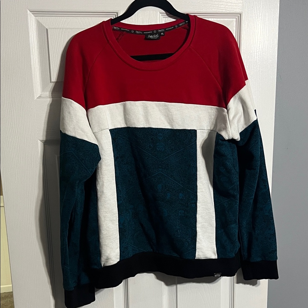 Men's Crewneck Sweater - Red, White, and Blue